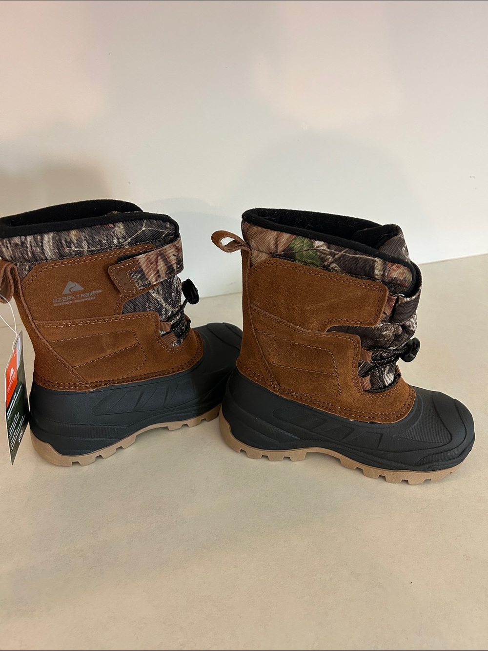 Ozark Trail Brown Camo Kids Snow Boots